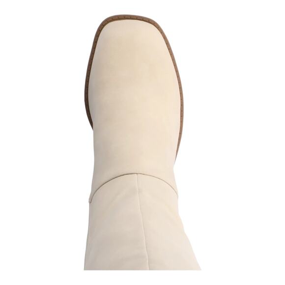 Journee Collection Women's Letice Wide Calf Platform Knee Boots Cream Size 9 W - Picture 3 of 5